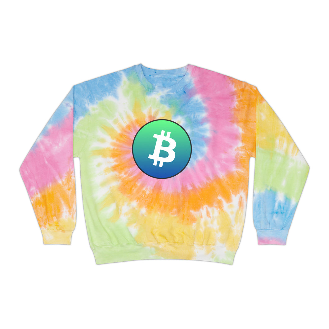 Bitcoin Rainbow Tie-Dye Sweatshirt