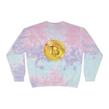 Load image into Gallery viewer, Bitcoin Cotton Candy Tie-Dye Sweatshirt
