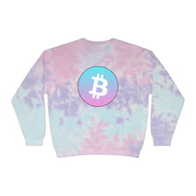 Load image into Gallery viewer, Bitcoin Cotton Candy Tie-Dye Sweatshirt
