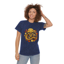 Load image into Gallery viewer, Bitcoin Skull Mineral Wash T-Shirt
