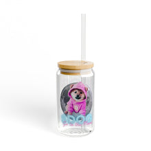 Load image into Gallery viewer, $DOG Pink Sipper Glass, 16oz
