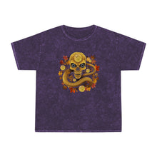 Load image into Gallery viewer, Bitcoin Skull Mineral Wash T-Shirt
