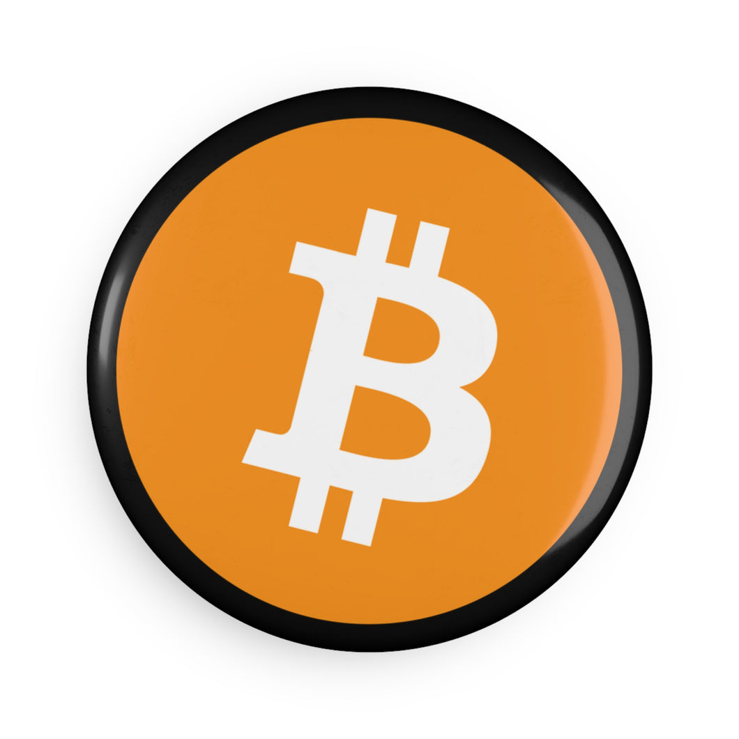 Bitcoin Button Magnet, Round