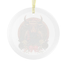 Load image into Gallery viewer, Bitcoin Bull Glass Ornament
