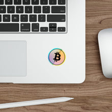 Load image into Gallery viewer, Bitcoin Holographic Die-cut Stickers
