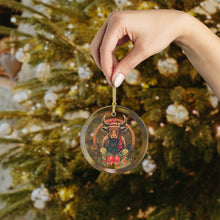 Load image into Gallery viewer, Bitcoin Bull Glass Ornament
