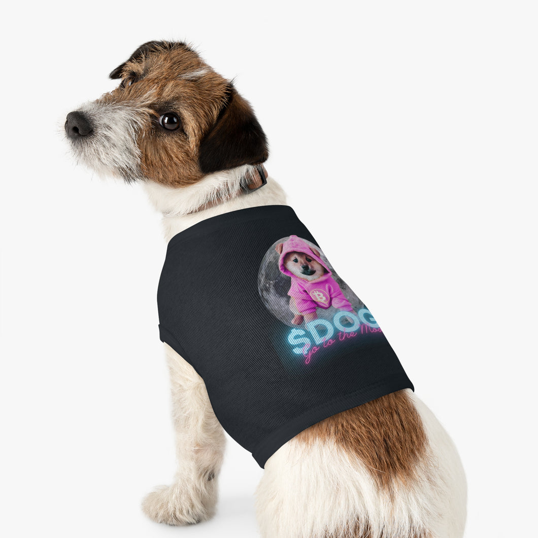 $DOG GO TO THE MOON NEON PINK Pet Tank Top