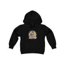 Load image into Gallery viewer, Bitcoin Barb Youth Heavy Blend Hooded Sweatshirt
