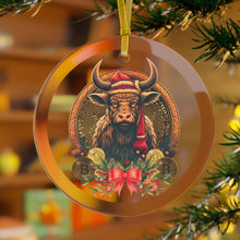 Load image into Gallery viewer, Bitcoin Bull Glass Ornament
