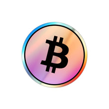 Load image into Gallery viewer, Bitcoin Holographic Die-cut Stickers
