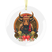 Load image into Gallery viewer, Bitcoin Bull Glass Ornament
