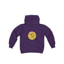 Load image into Gallery viewer, Bitcoin Barb Youth Heavy Blend Hooded Sweatshirt
