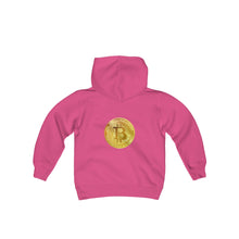 Load image into Gallery viewer, Bitcoin Barb Youth Heavy Blend Hooded Sweatshirt
