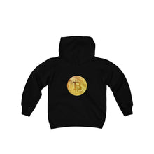 Load image into Gallery viewer, Bitcoin Barb Youth Heavy Blend Hooded Sweatshirt
