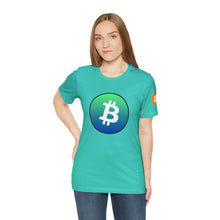 Load image into Gallery viewer, Bitcoin Blue Green TShirt
