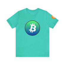 Load image into Gallery viewer, Bitcoin Blue Green TShirt
