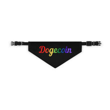 Load image into Gallery viewer, Dogecoin Rainbow Pet Bandana Collar
