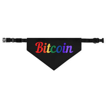 Load image into Gallery viewer, Bitcoin Rainbow Pet Bandana Collar
