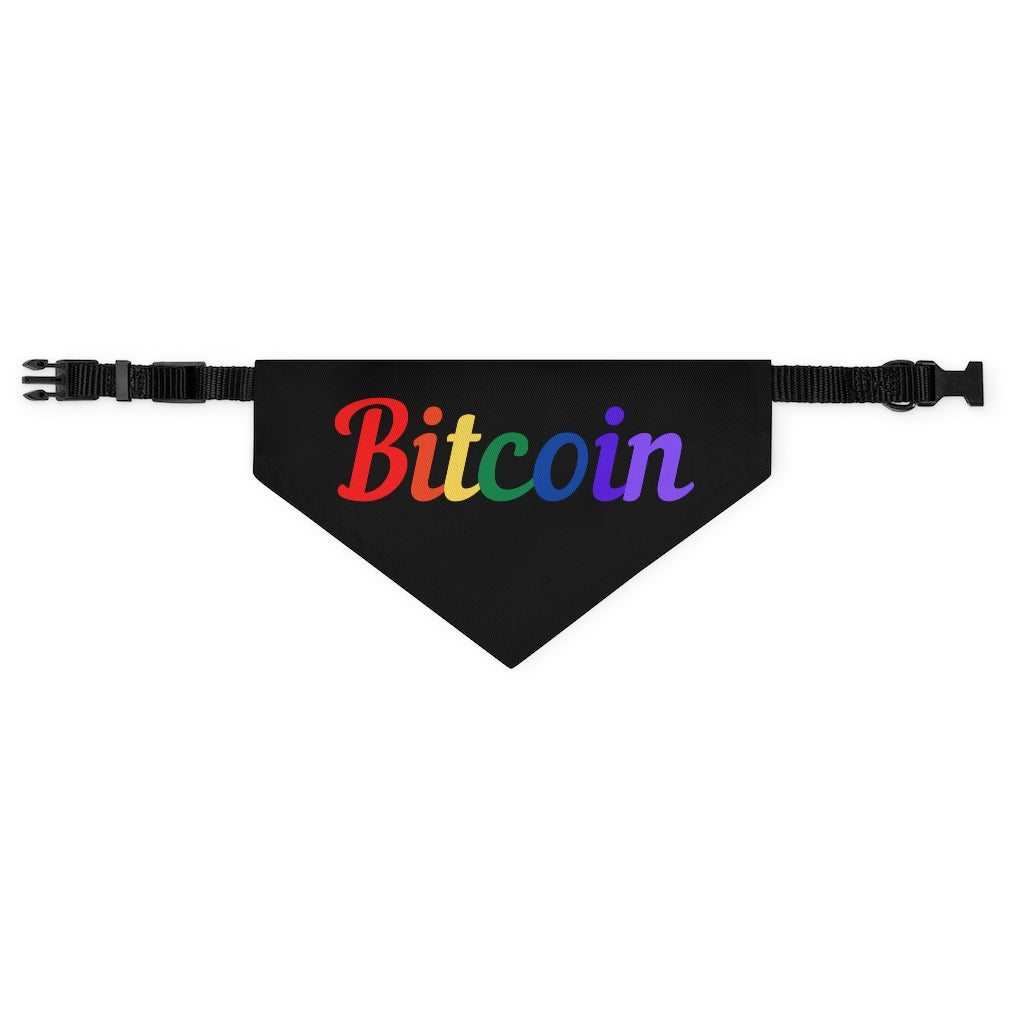 Bitcoin Rainbow Pet Bandana Collar