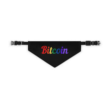 Load image into Gallery viewer, Bitcoin Rainbow Pet Bandana Collar
