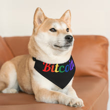 Load image into Gallery viewer, Bitcoin Rainbow Pet Bandana Collar
