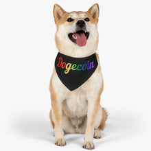 Load image into Gallery viewer, Dogecoin Rainbow Pet Bandana Collar
