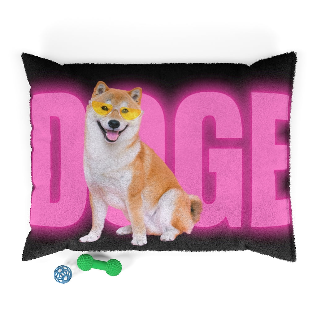 Doge in Pink Pet Bed