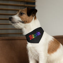 Load image into Gallery viewer, Bitcoin Rainbow Pet Bandana Collar
