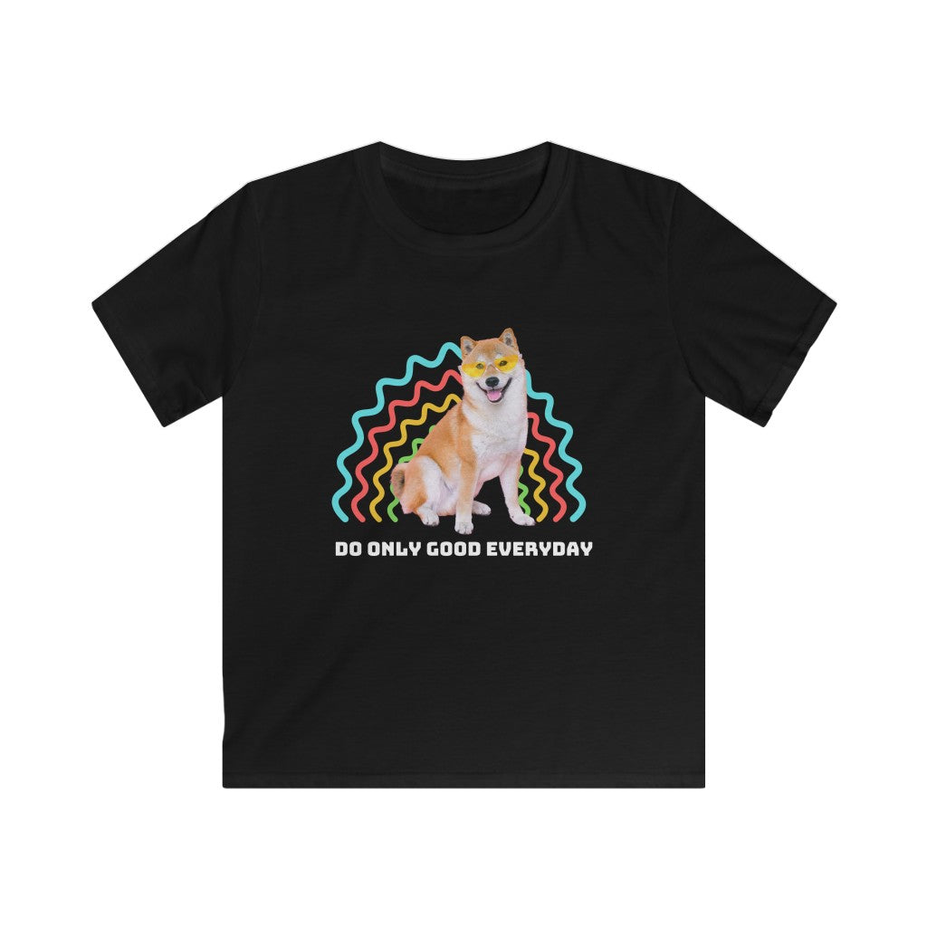 Doge Rainbow Kids Softstyle Tee