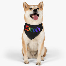 Load image into Gallery viewer, Bitcoin Rainbow Pet Bandana Collar
